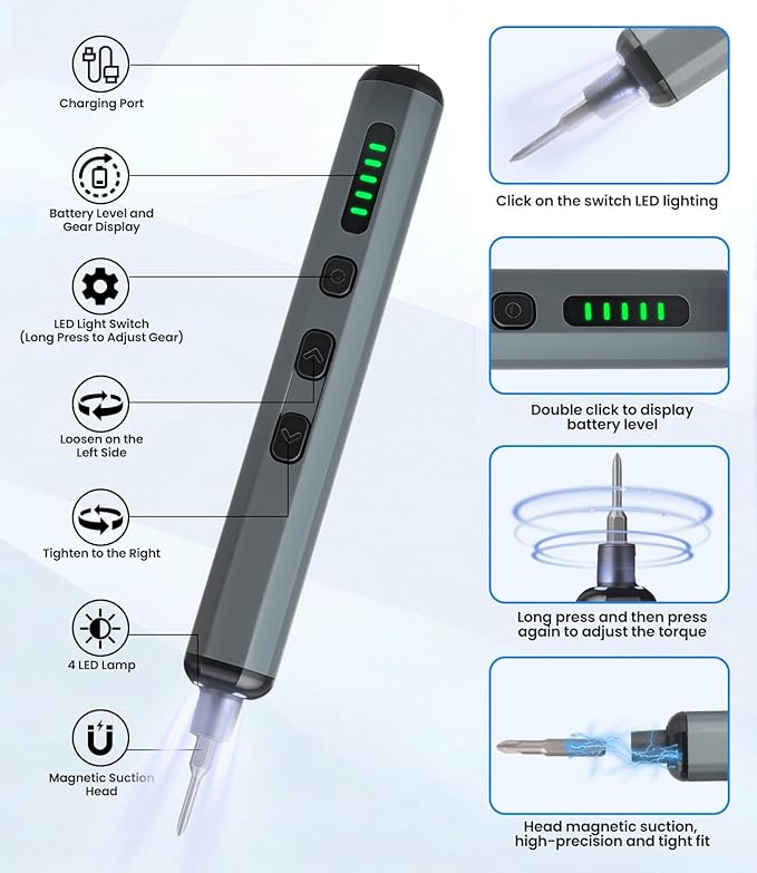Kit de tournevis électrique de précision 72 en 1