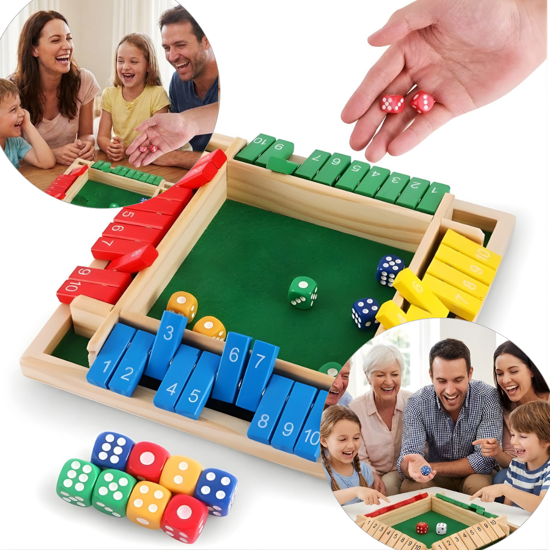 Shut the box - wooden dice board game